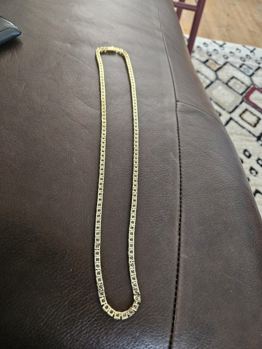 Melinda Maria Gold Diamondette Lil Queens Tennis Necklace 24" - Picture 5 of 7